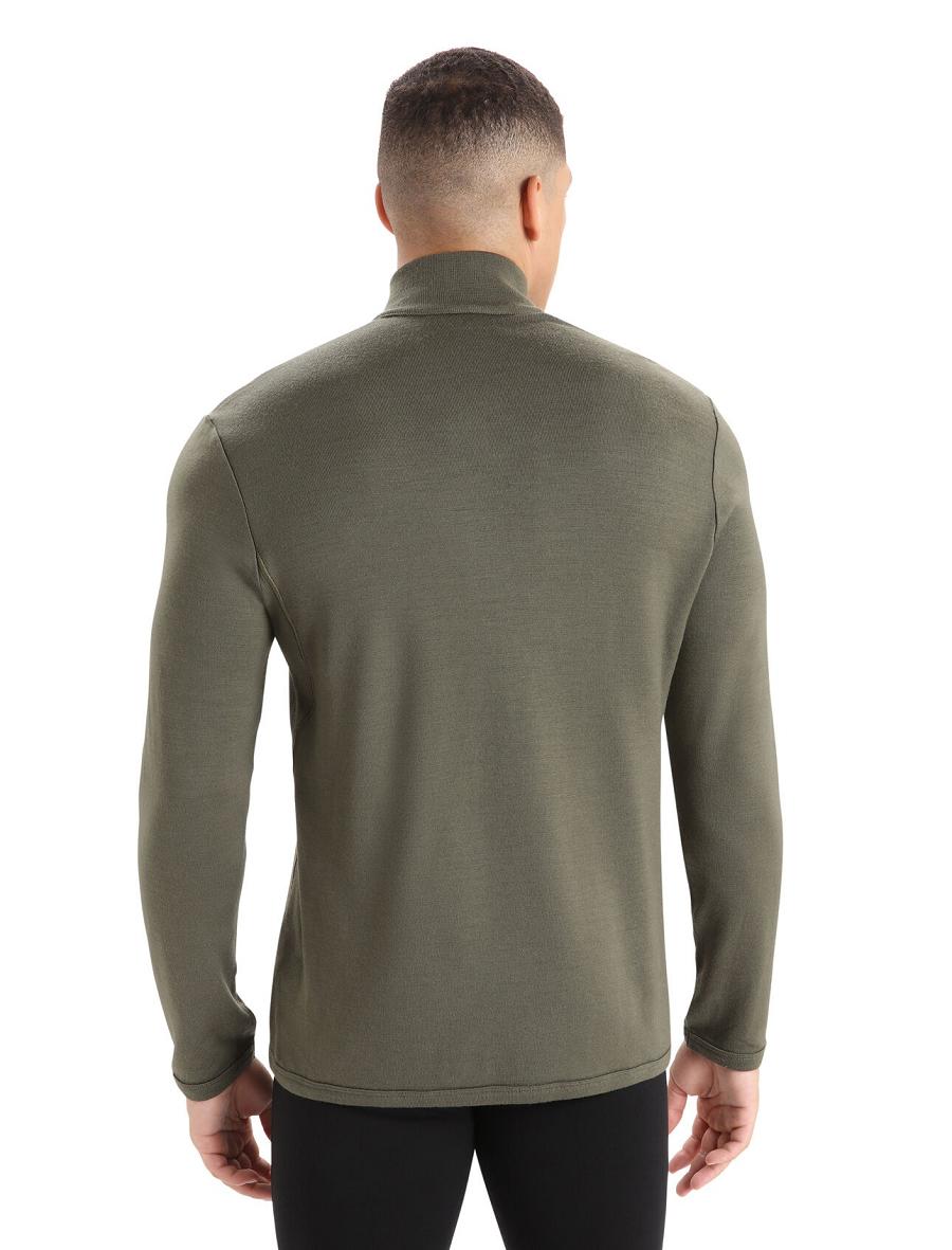 Sweat À Capuche Icebreaker Merino Original Long Sleeve Half Zip Homme Vert Olive | FR 1271LISH